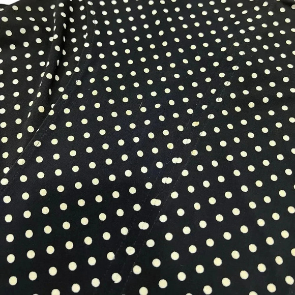 Olivia Matthews Navy Polka Dot A-line Dress 16 - Picture 3 of 5